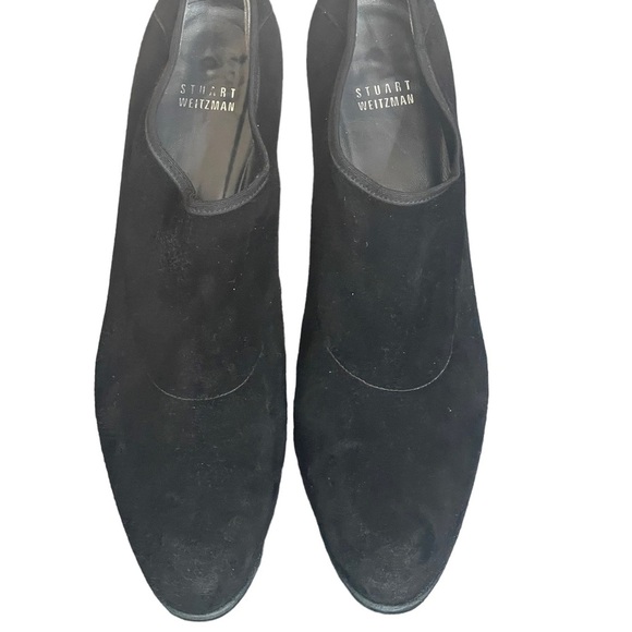 Stuart Weitzman black Suede Slip On Booties size 10 M - Picture 4 of 11